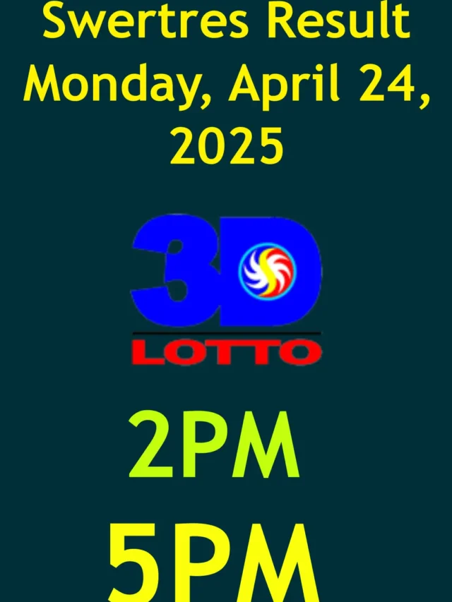 Swertres/3D Result April 24, 2025