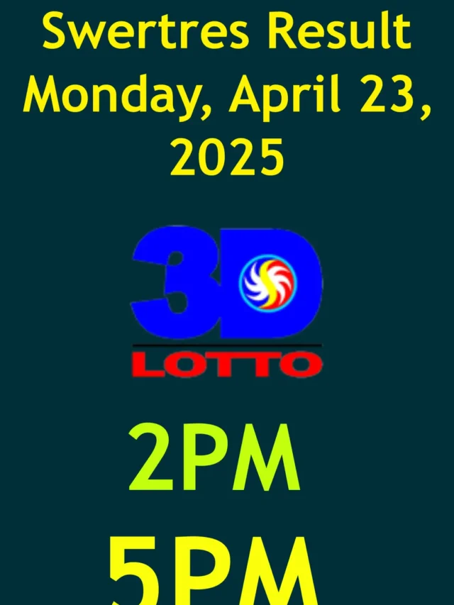 Swertres/3D Result History April 23, 2025