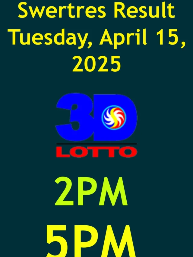 Swertres Lotto Result Monday April 15, 2025