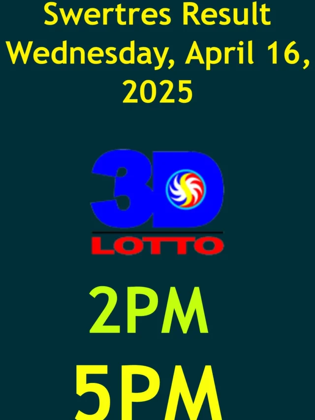 Swertres/3D Lotto Result April 16 2025